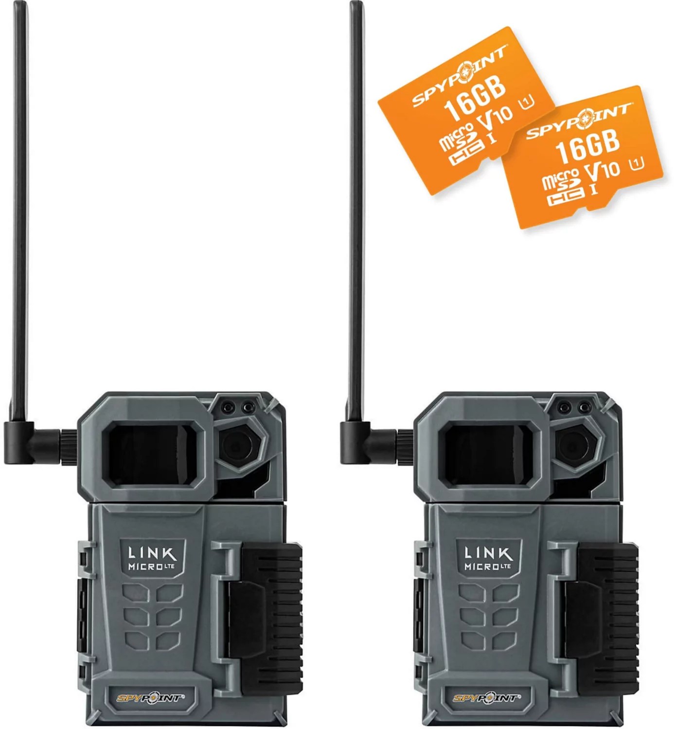 SpyPoint LinkMicro LTE Cellular Trail Camera, Twin Pack with 2 Micro