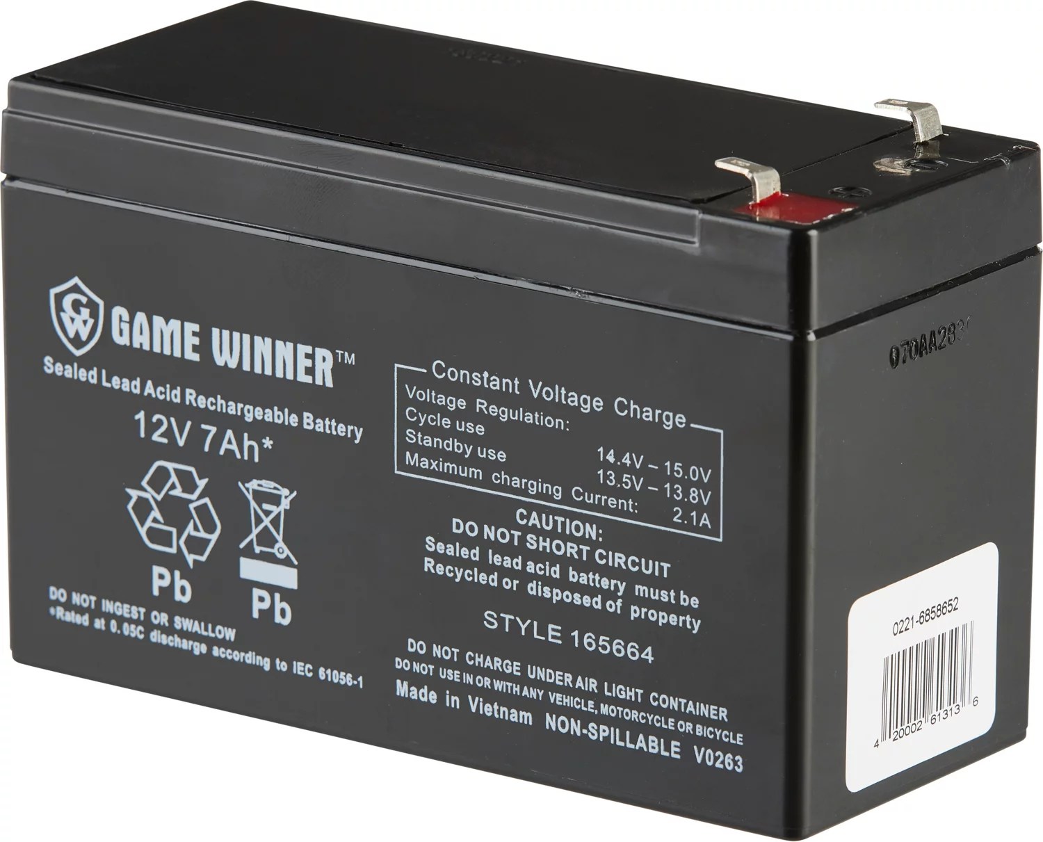 Game Winner 12V 7 Ah Rechargeable Battery Academy