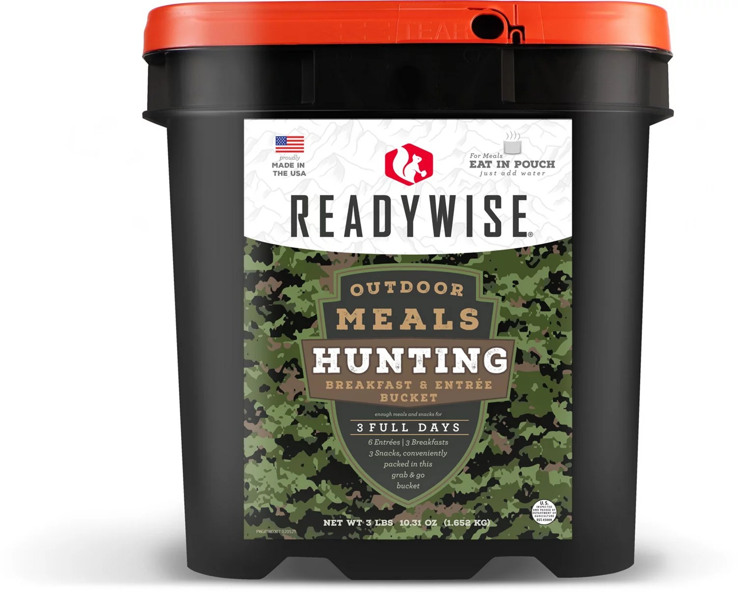 Wise Company Readywise Outdoor Meal Hunting Bucket Academy