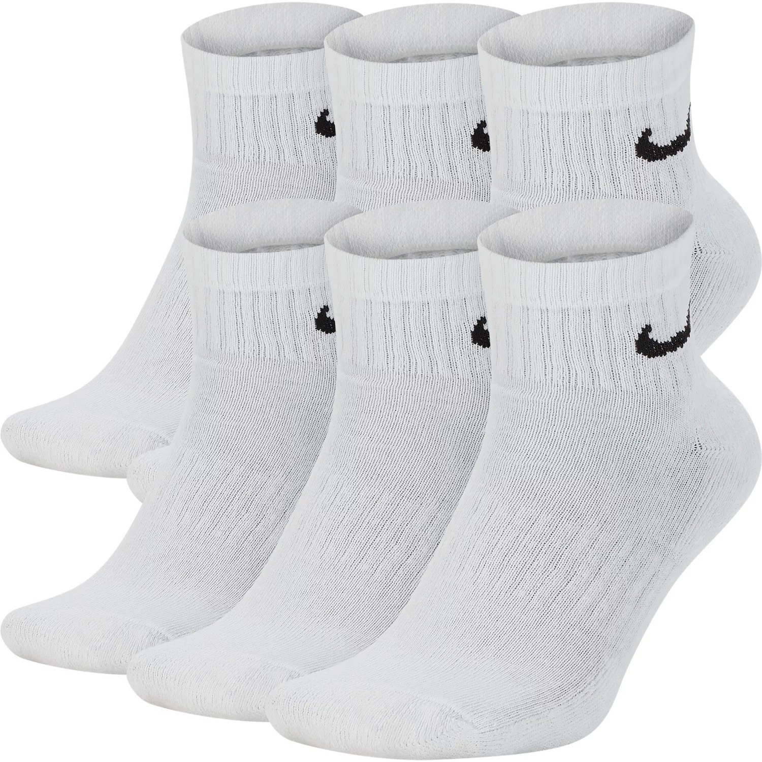 Nike Men's Everyday Cushioned QuarterLength Training Socks 6 Pack