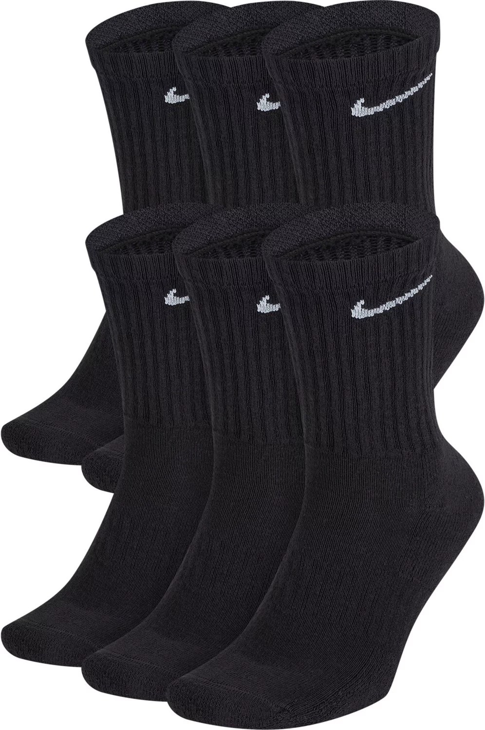 Nike Youth DriFIT Everyday Cushion Crew Socks 6Pack Academy