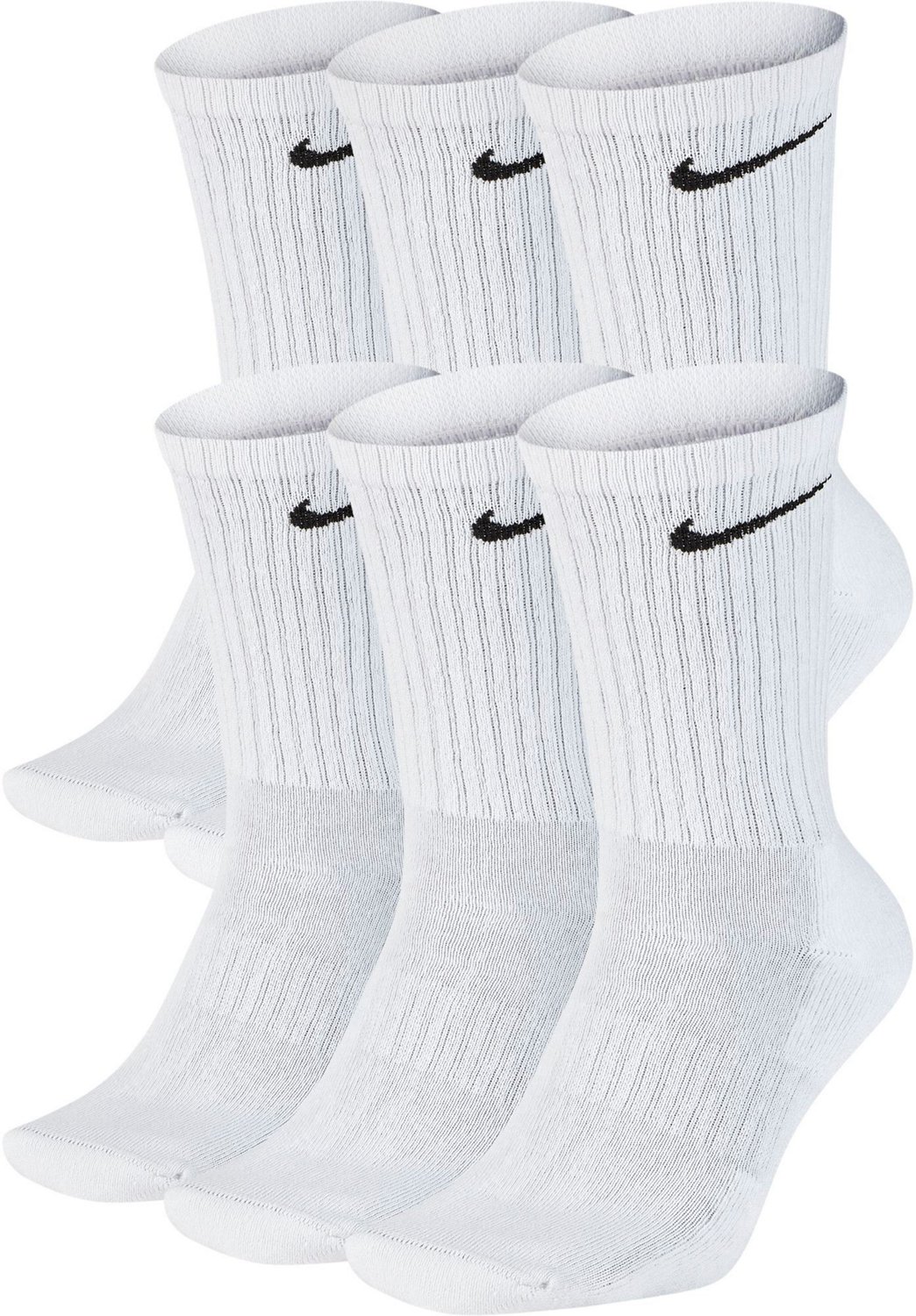 Nike Youth DriFIT Everyday Cushion Crew Socks 6Pack Academy