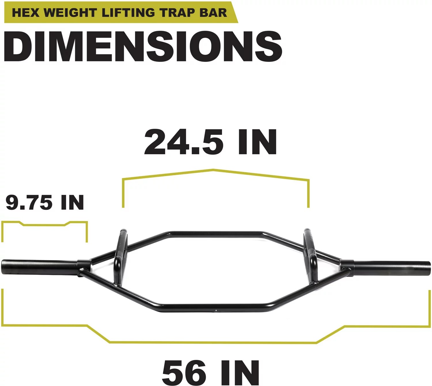 PRCTZ Olympic Hex Weight Lifting Trap Bar Academy