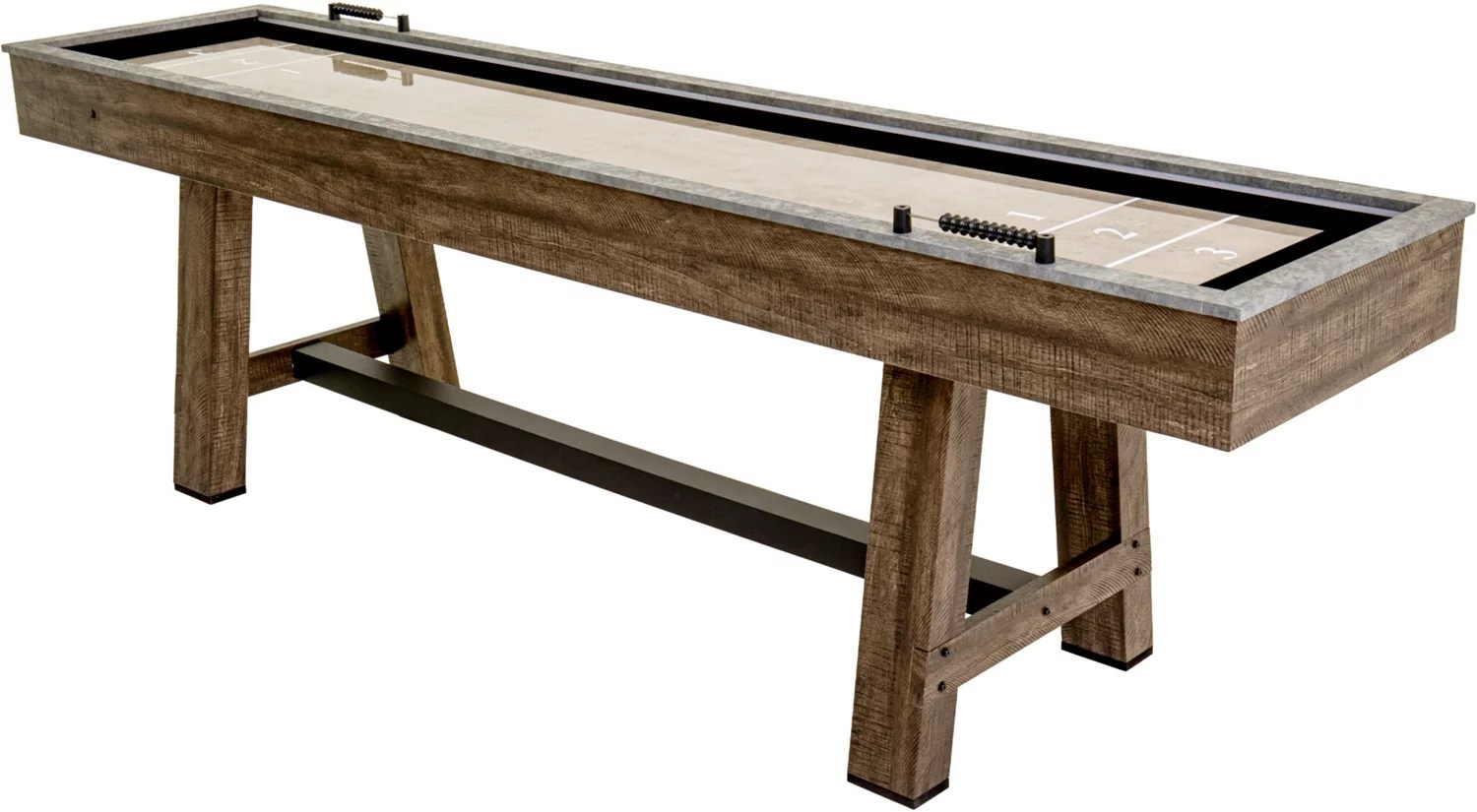 Austin Collection 9’ LED Prelit Shuffleboard Table Academy