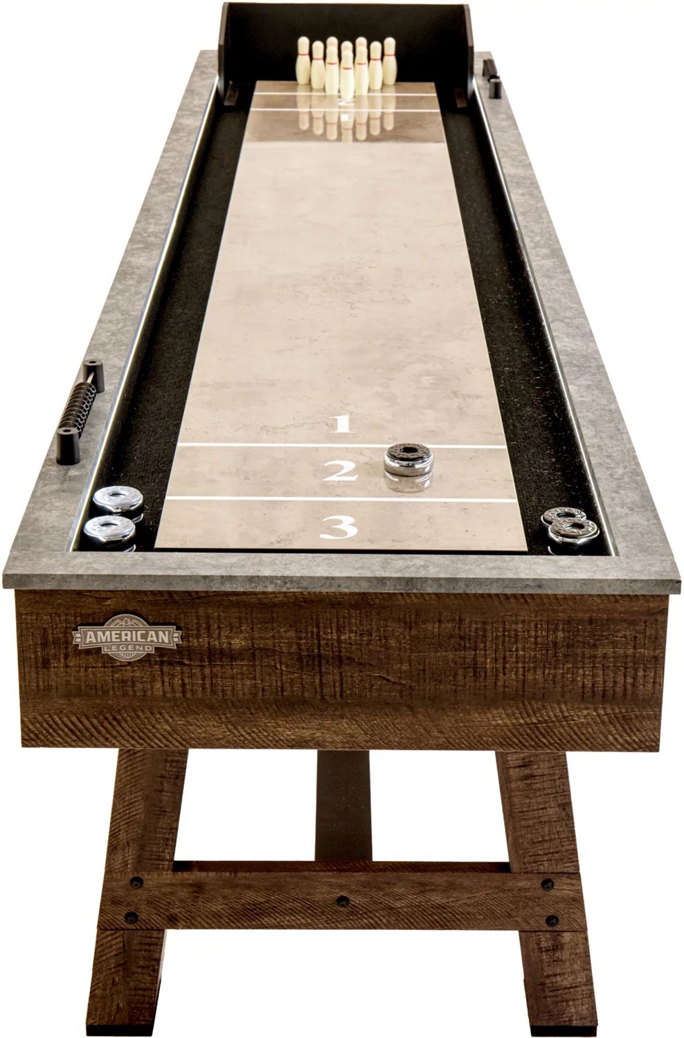 Austin Collection 9’ LED Prelit Shuffleboard Table Academy