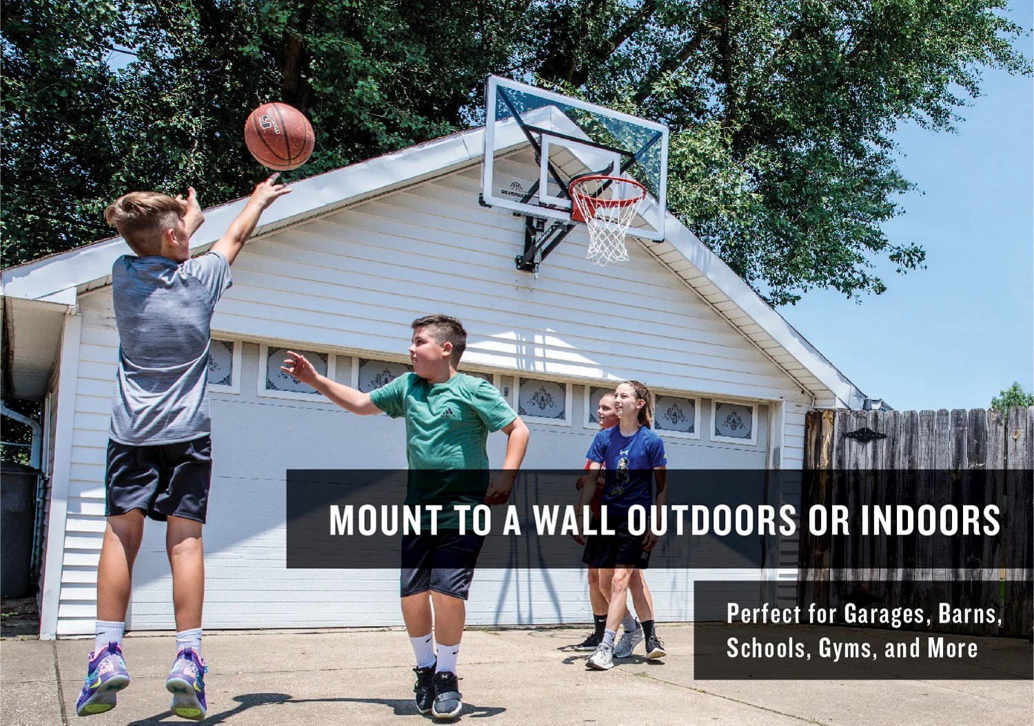 Silverback NXT 54 in Steel WallMounted Basketball Hoop Academy