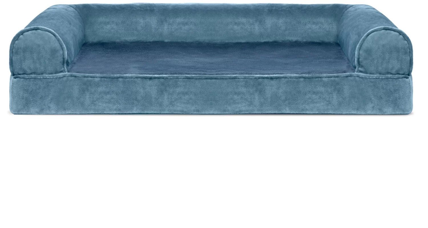 FurHaven Orthopedic Velvet Medium Sofa Pet Bed Academy