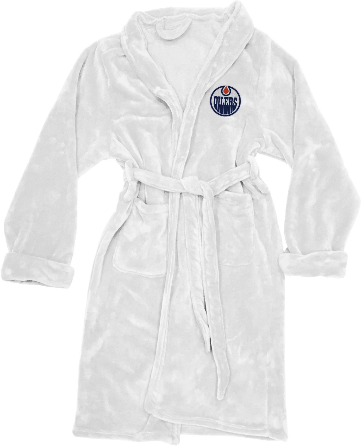 The Northwest Company Men's Edmonton Oilers Silk Touch Bathrobe Academy