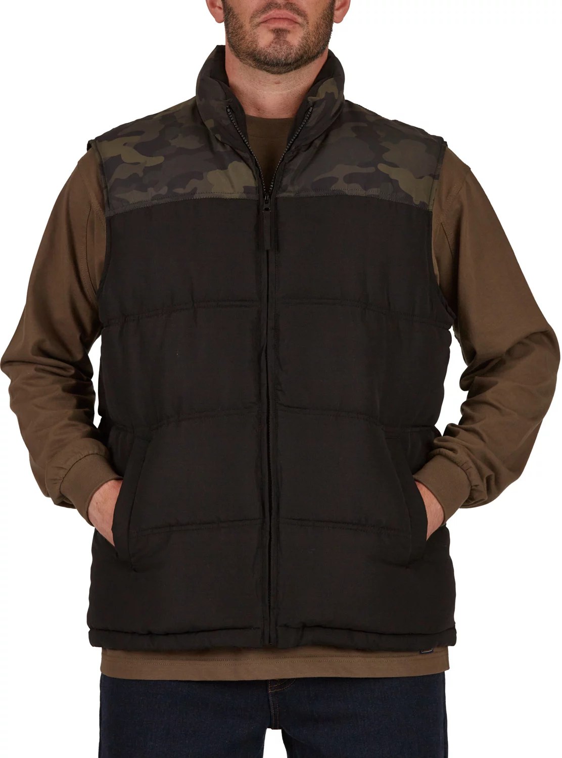 Smith's Workwear Men's Double Insulated Printed Puffer Vest Academy