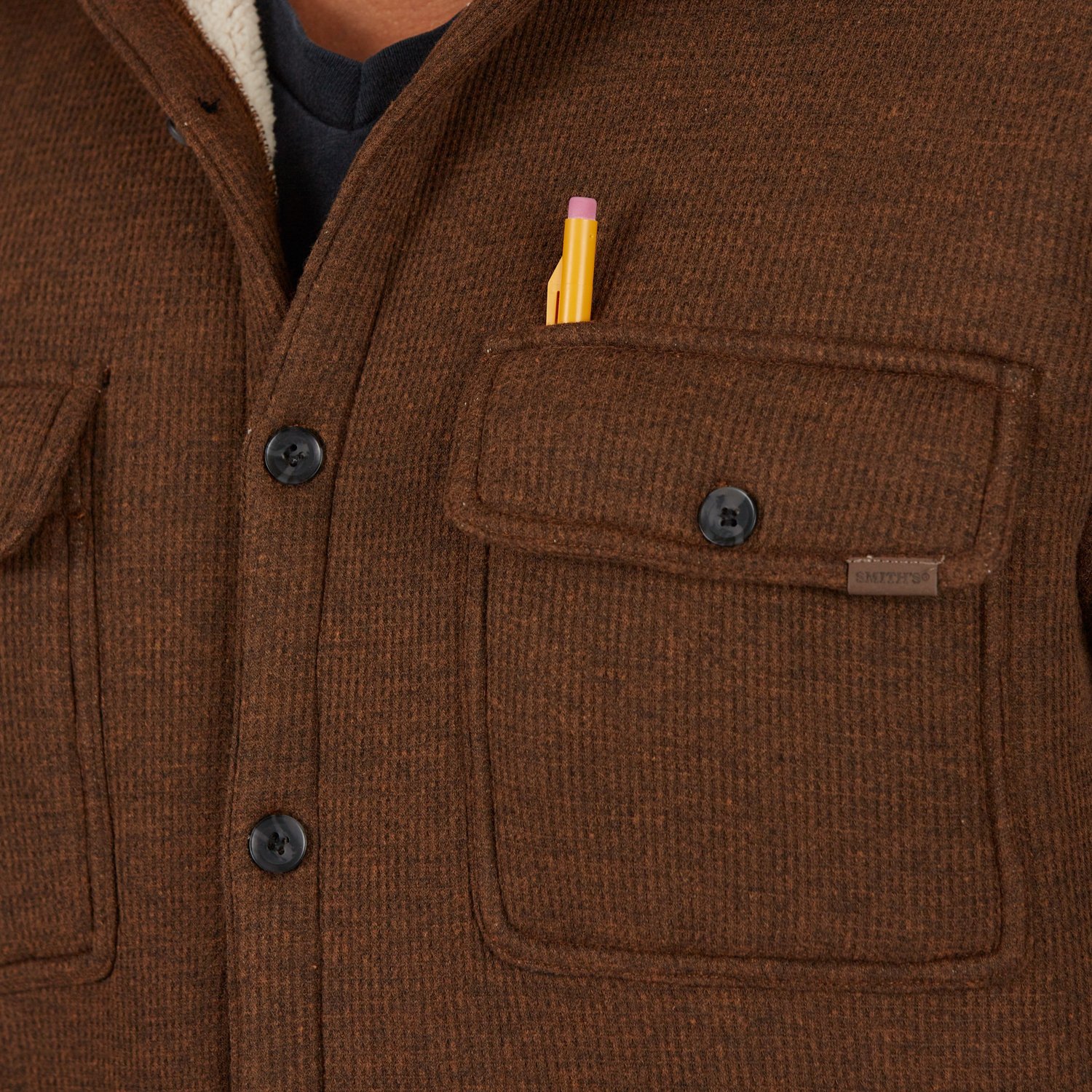 Smith's Workwear Men's Sherpa Lined Microfleece Shirt Jacket Academy