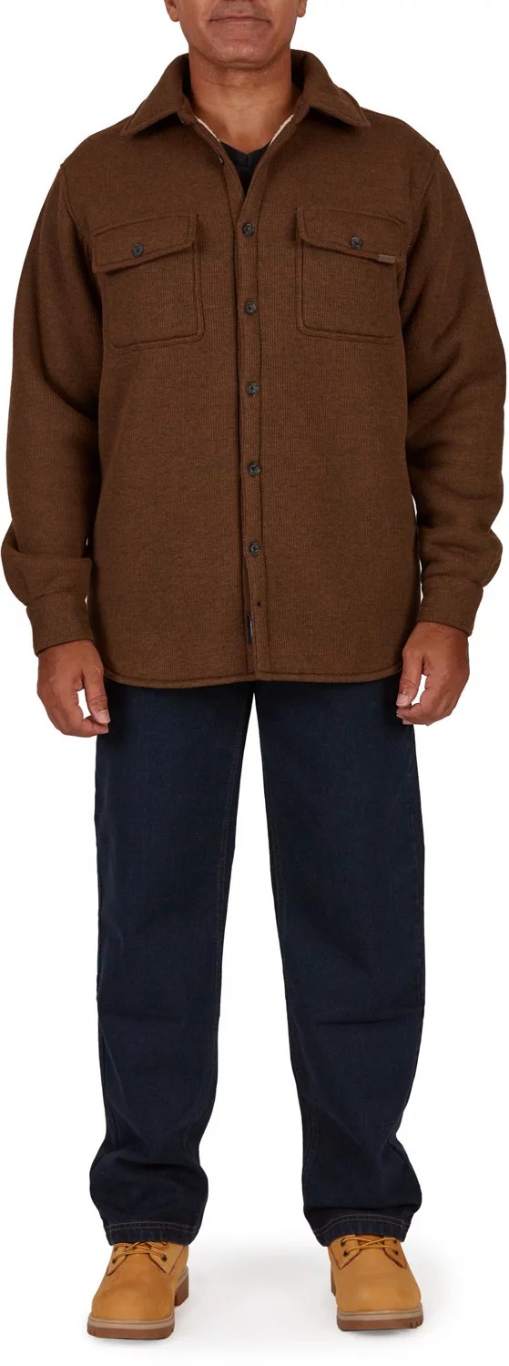 Smith's Workwear Men's Sherpa Lined Microfleece Shirt Jacket Academy