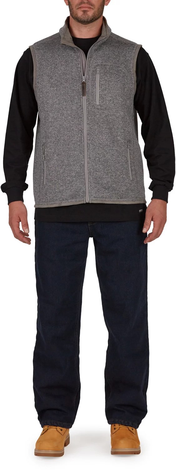 Mens Smiths Workwear SherpaLined Sweater Fleece Vest