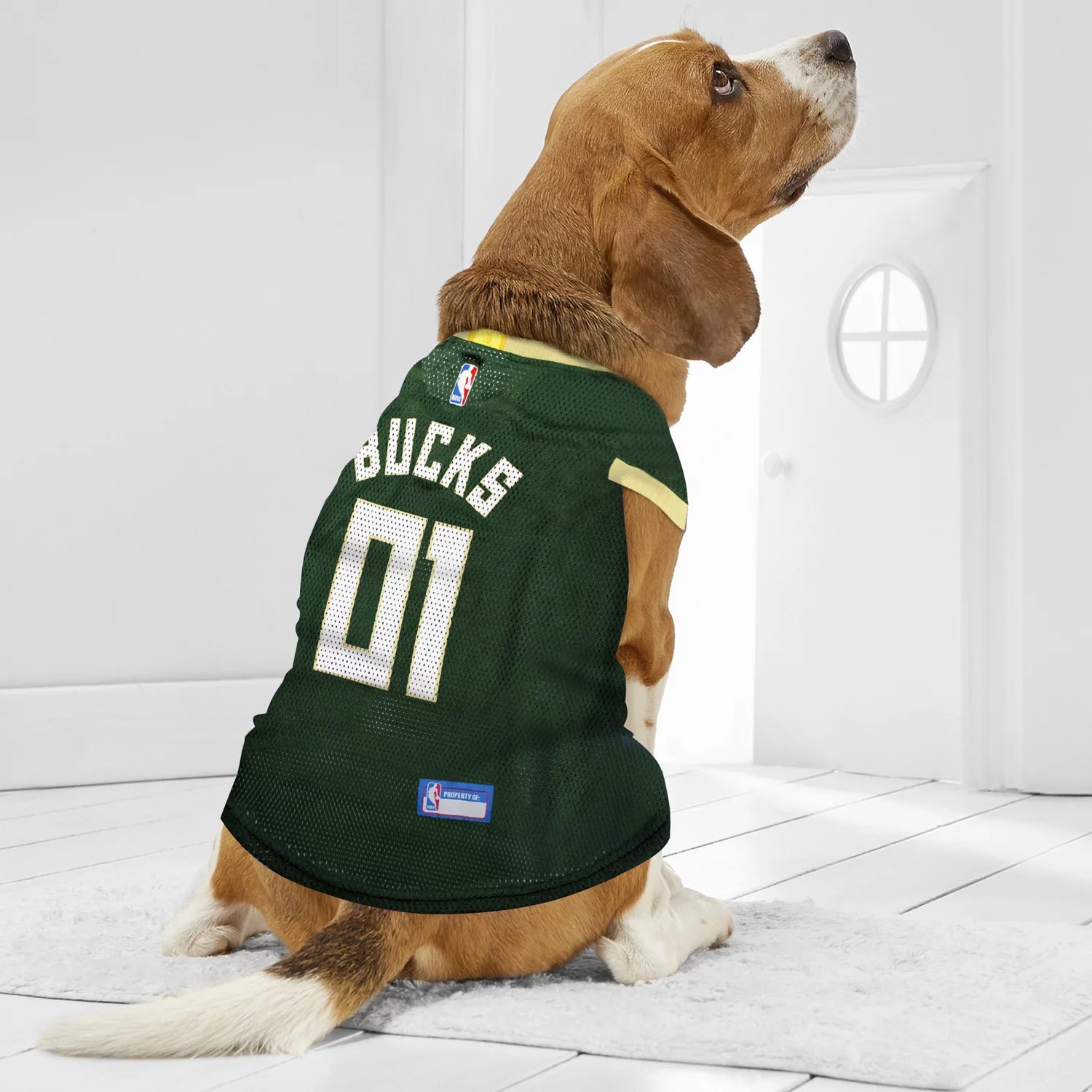 Pets First Milwaukee Bucks Mesh Dog Jersey Academy