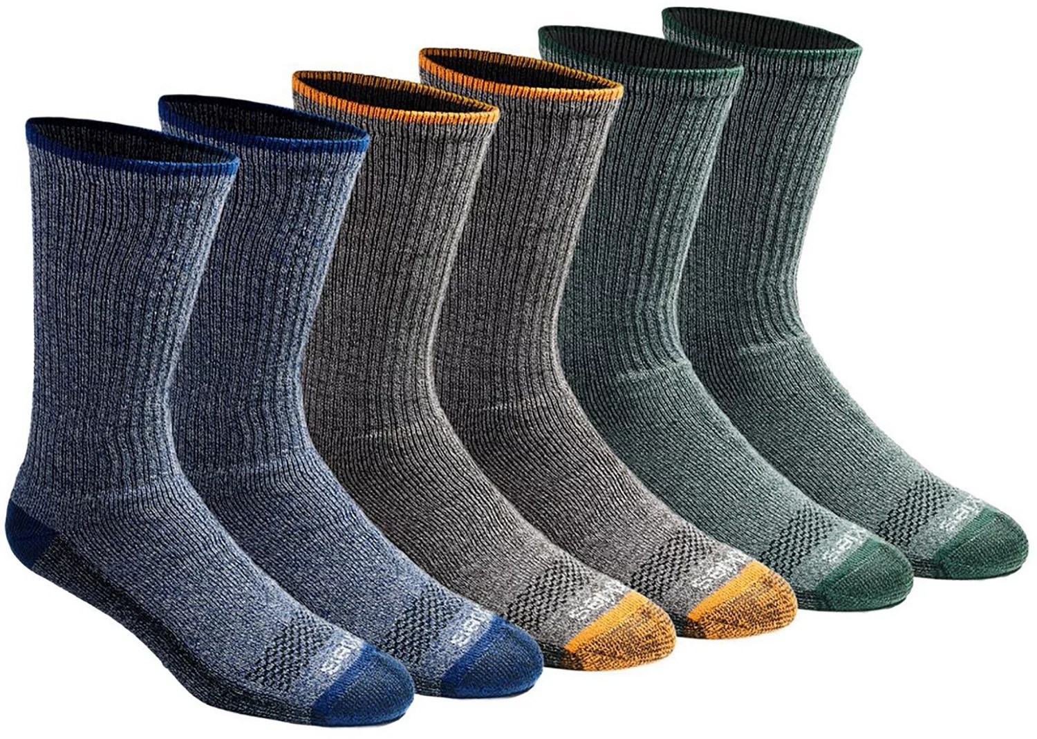 Dickies Men's DriTech Comfort Crew Work Socks 6Pack Academy
