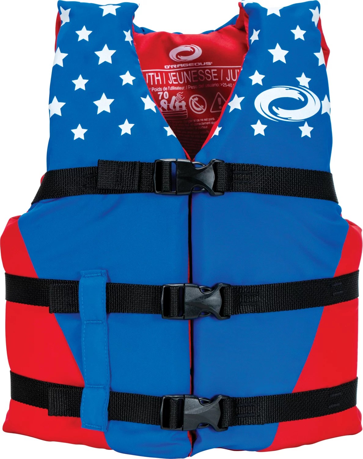 O'Rageous Youth Americana Nylon Life Vest Academy