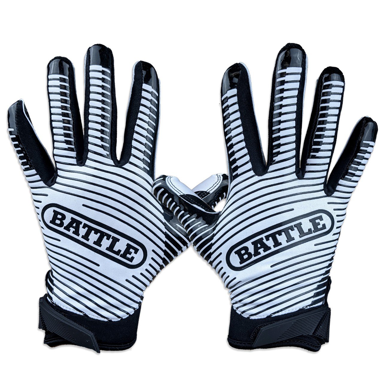 Battle Adults' Beware of Dog Football Gloves Academy