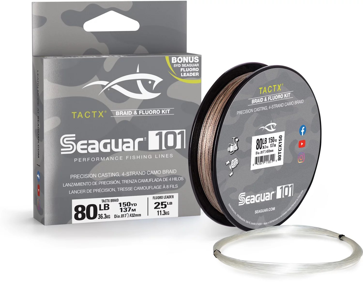 Seaguar 101 TaxtX 150 yd Braid Fishing Line Academy