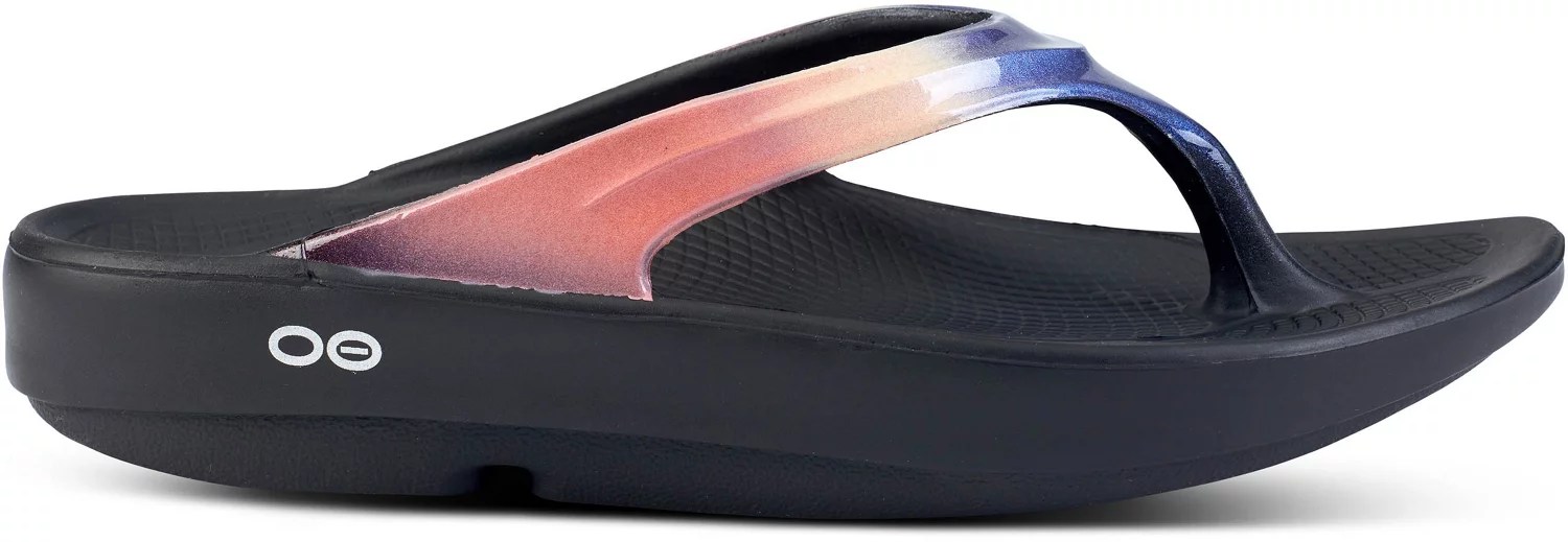 OOFOS Women's OOlala Luxe Recovery Sandals Academy
