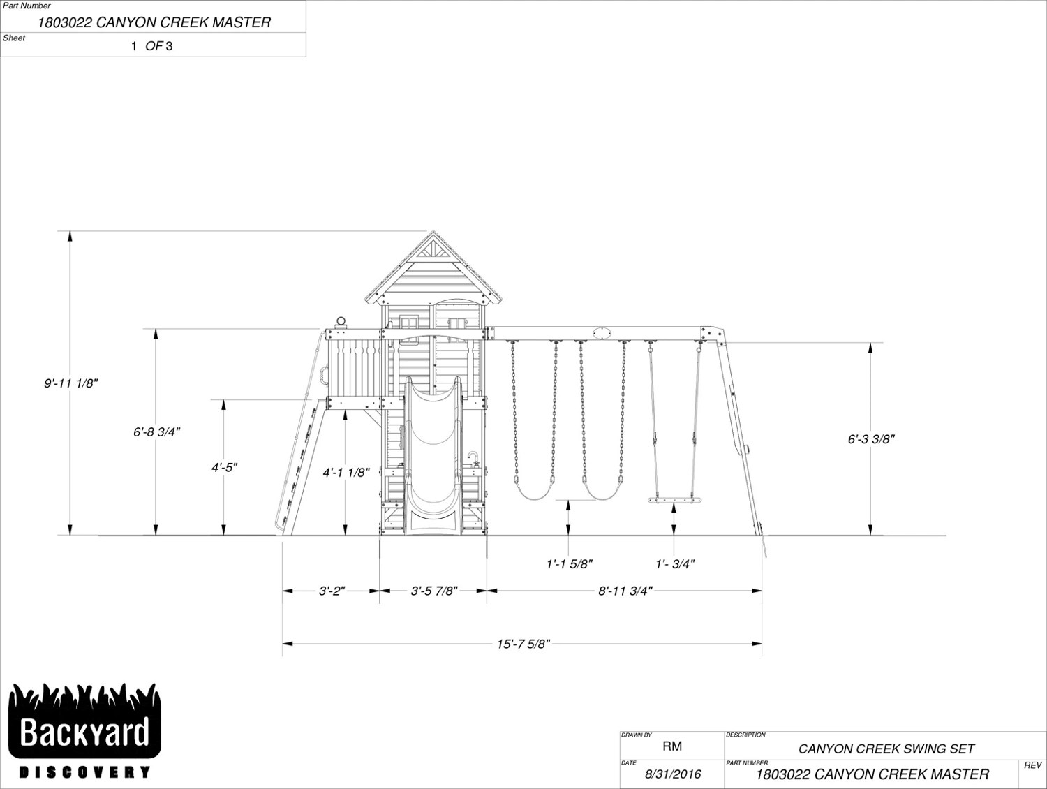 Backyard Discovery Canyon Creek Wooden Playset Academy