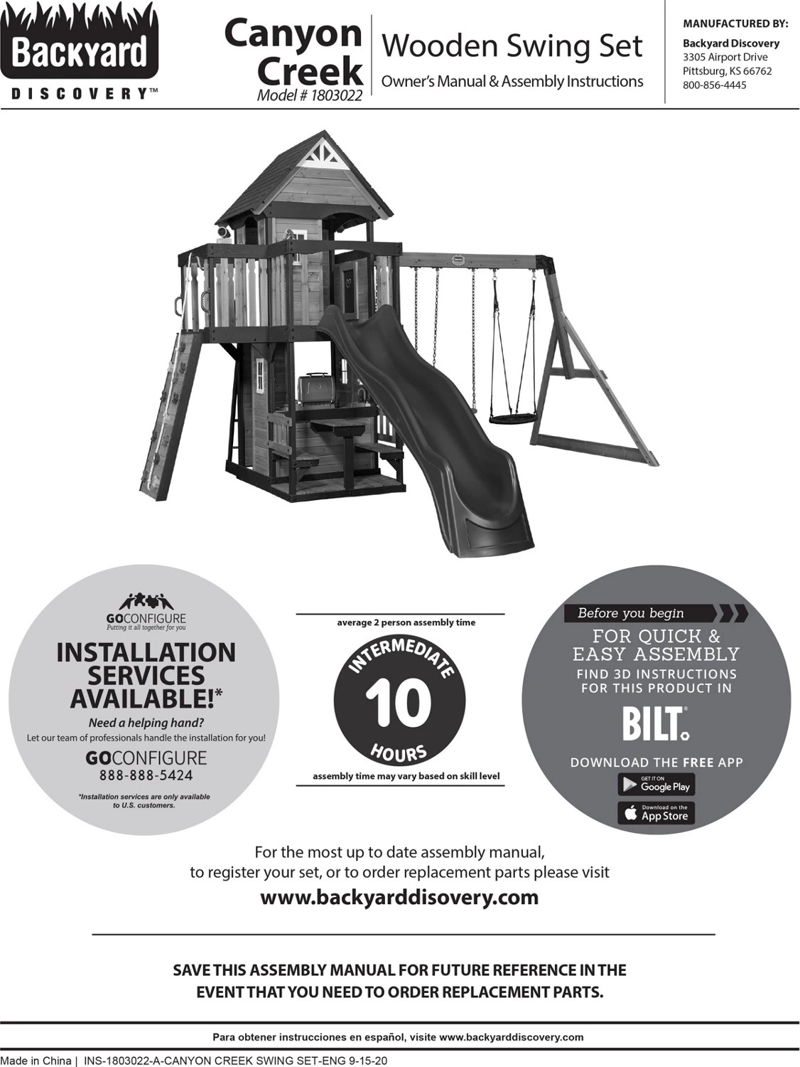 Backyard Discovery Canyon Creek Wooden Playset Academy