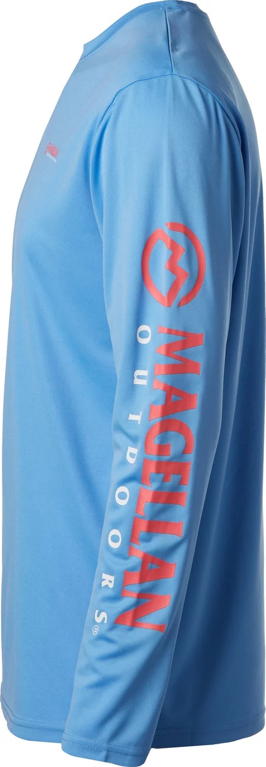 Magellan Outdoors Men's Casting Crew Long Sleeve Fishing Shirt Academy