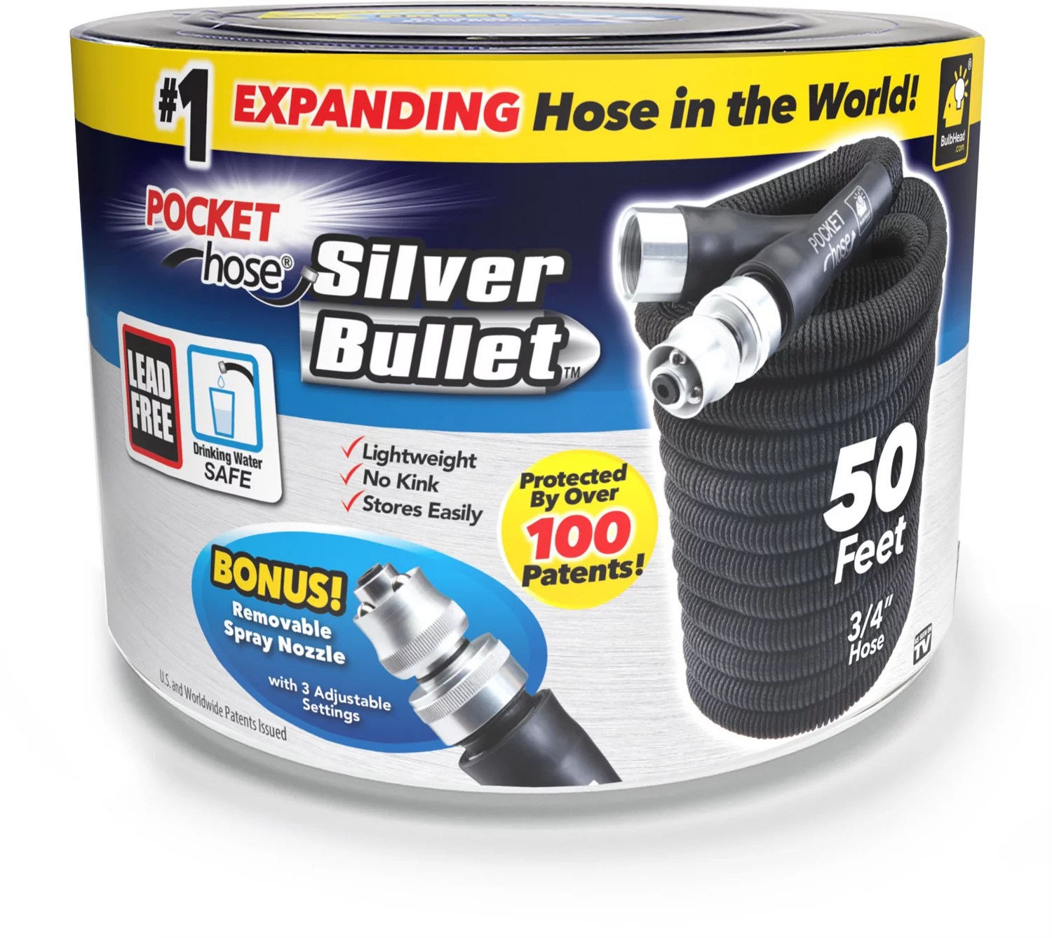 Pocket Hose Silver Bullet 50 ft Hose Free Shipping at Academy
