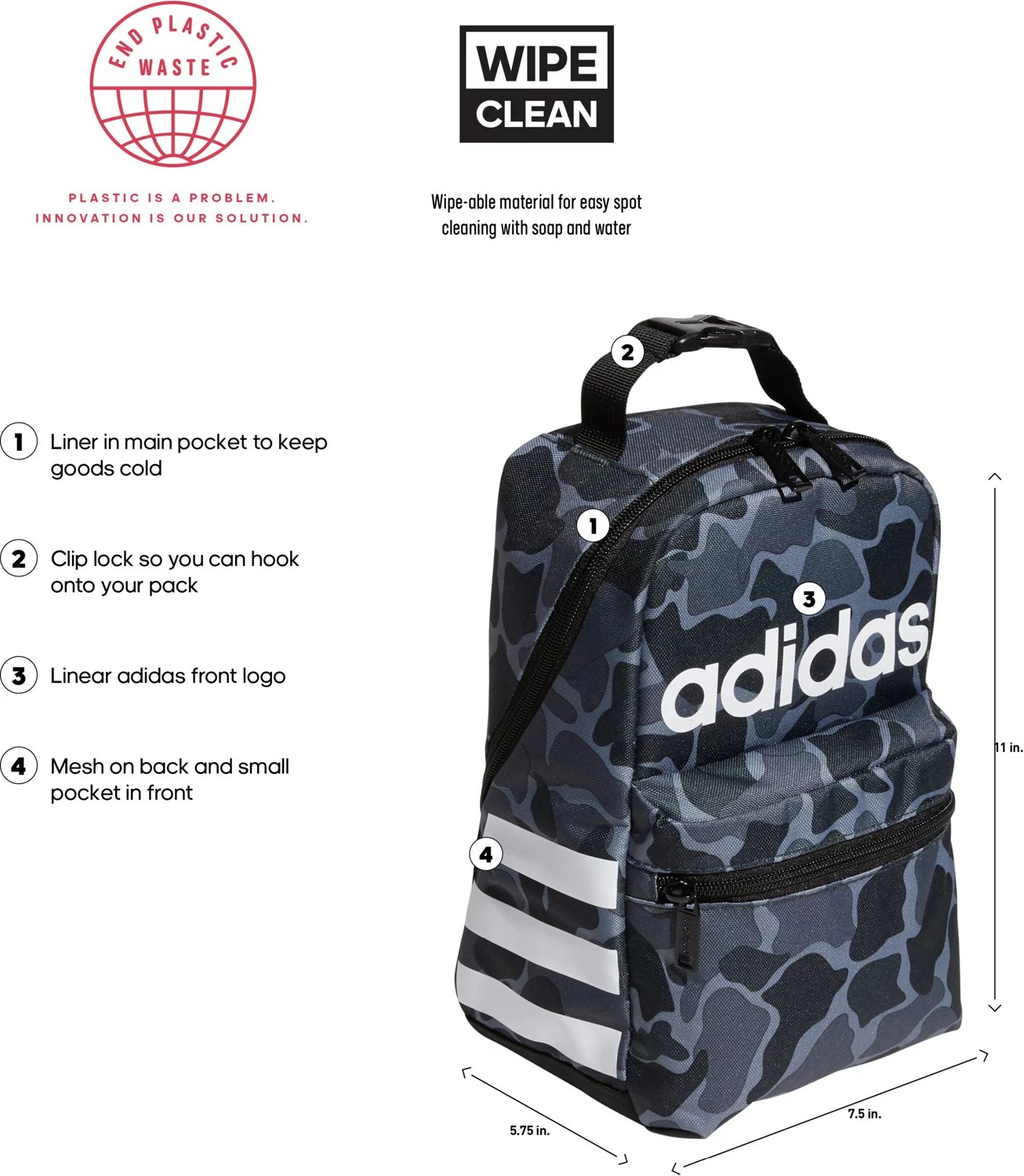 adidas Santiago 2 Jersey Lunch Bag Academy
