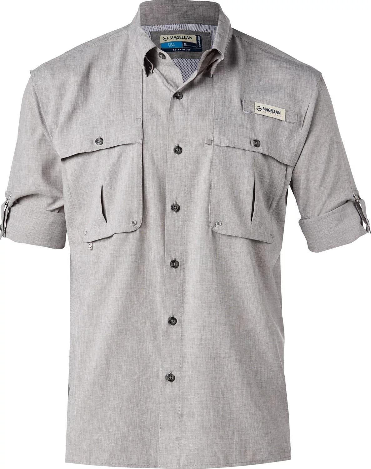 Magellan Outdoors Men's Aransas Pass Heather Long Sleeve Fishing Shirt Academy