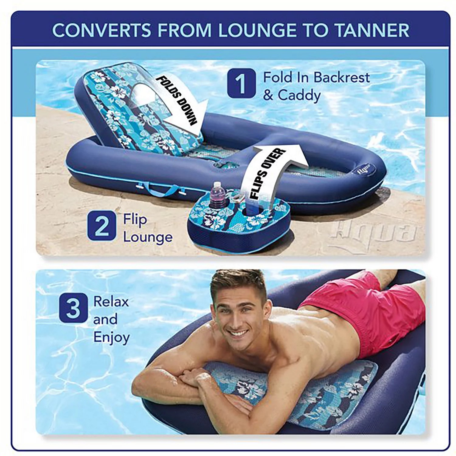 AquaLeisure Ultimate 2in1 Lounge Float Academy