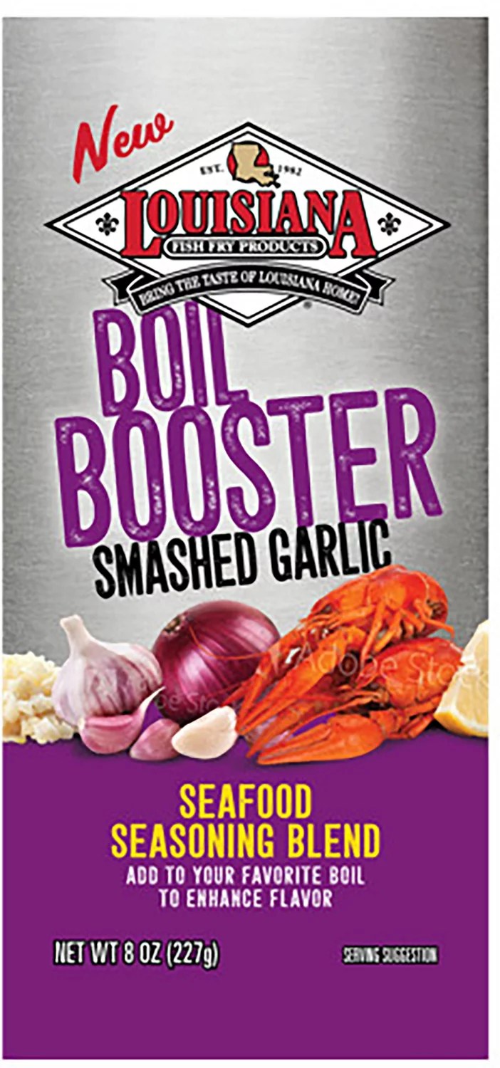 Louisiana Fish Fry Products Boil Booster Smashed Garlic 8 oz Seasoning