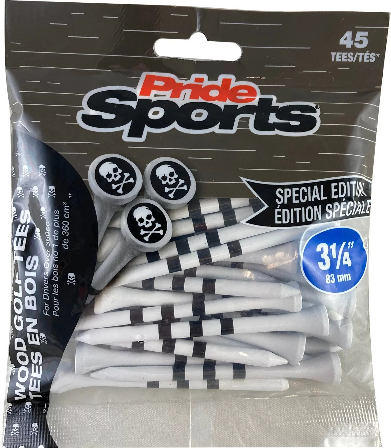 Pride Skull and Crossbones Golf Tees 45Pack Academy