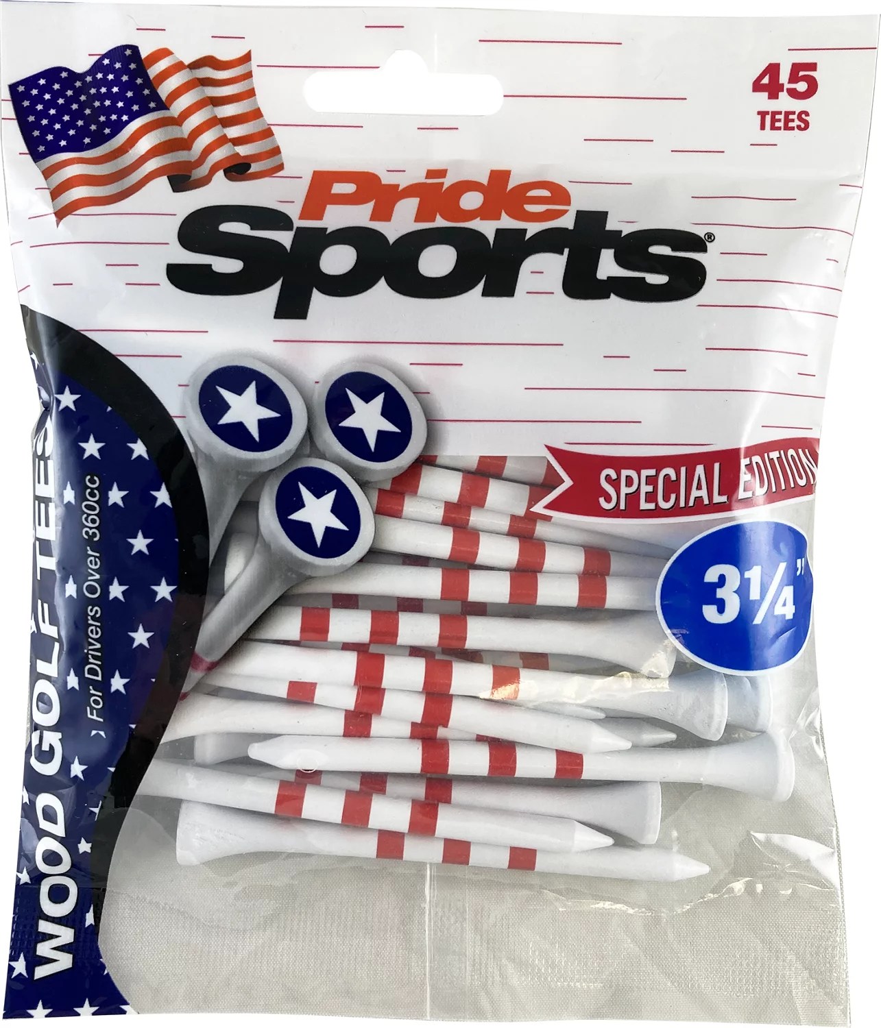 Pride Stars and Stripes Golf Tees 45Pack Academy