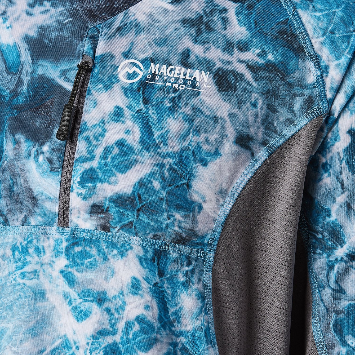 Magellan Outdoors Men's Pro Fish Mossy Oak WhiteCap Gaiter Hoodie Academy