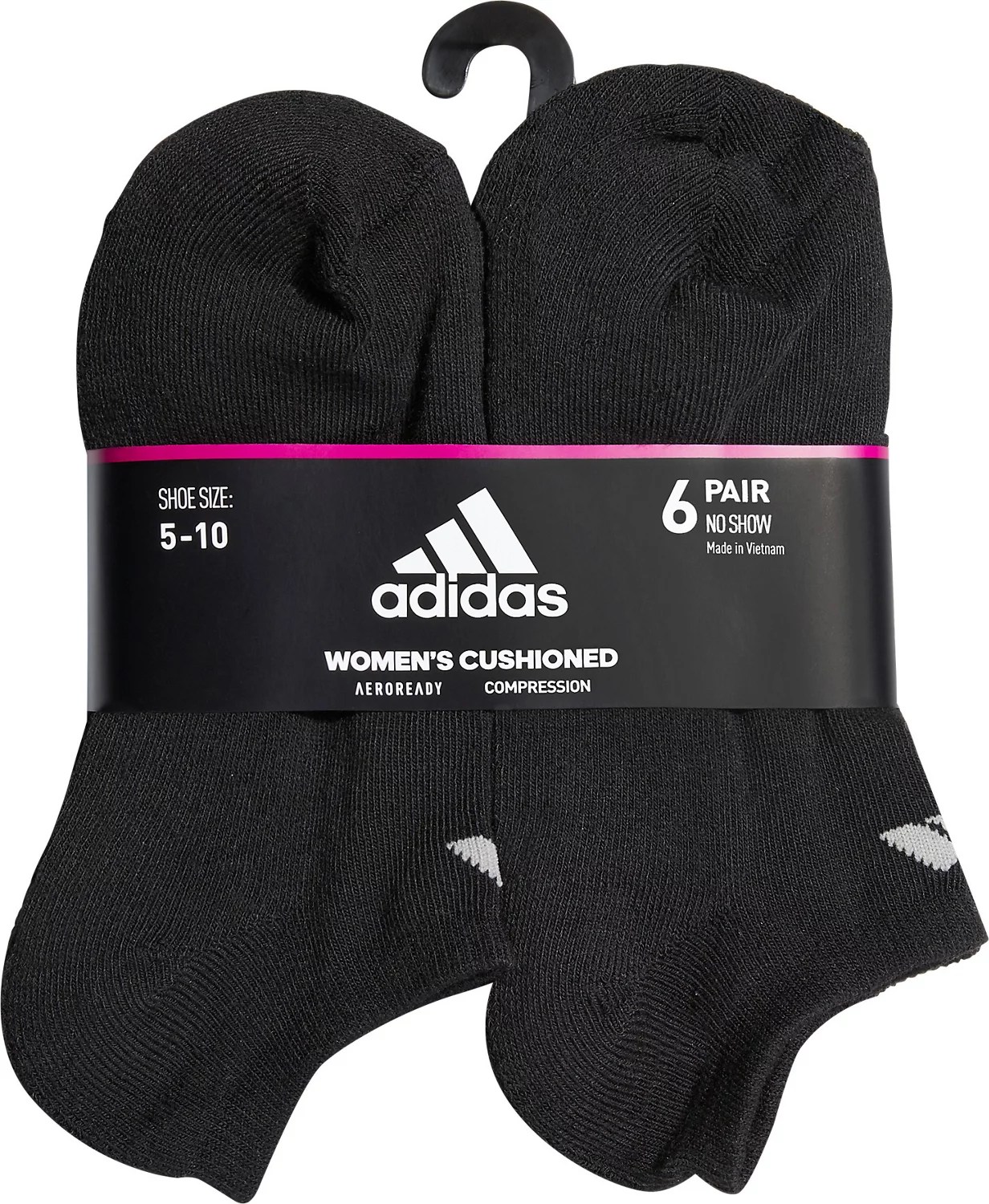 adidas Women's NoShow Socks 6 Pack Academy