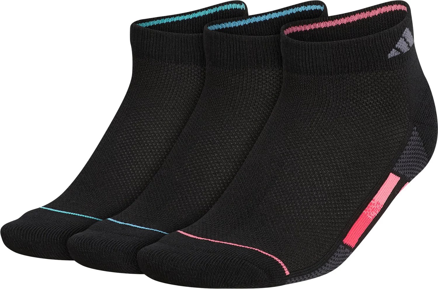adidas Women's Superlite Stripe III Low Cut Socks 3Pack Academy