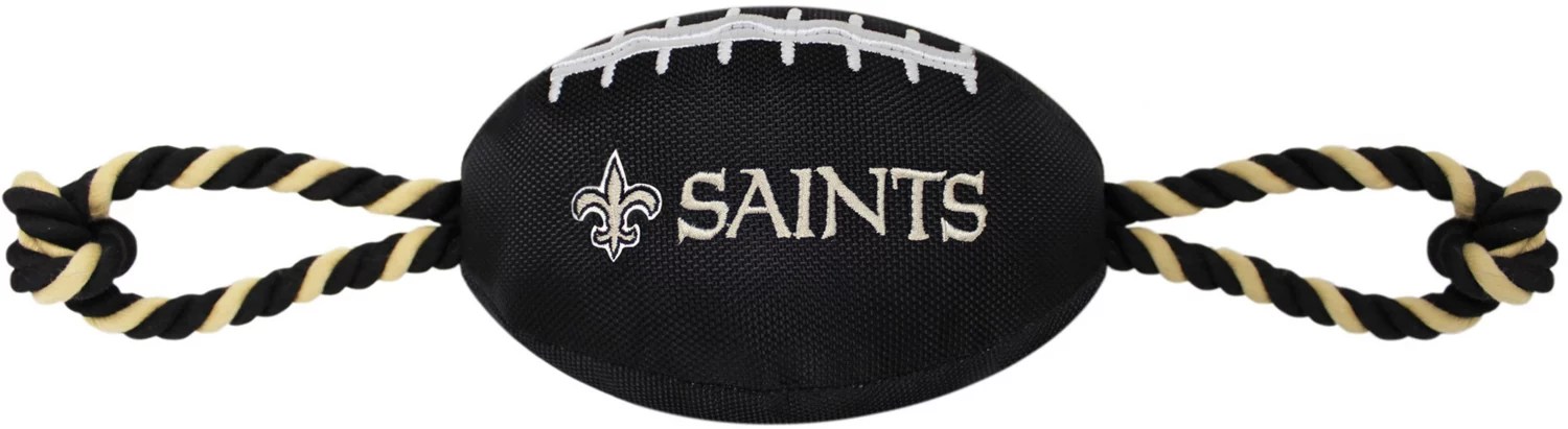 Pets First New Orleans Saints Nylon Football Rope Dog Toy Academy