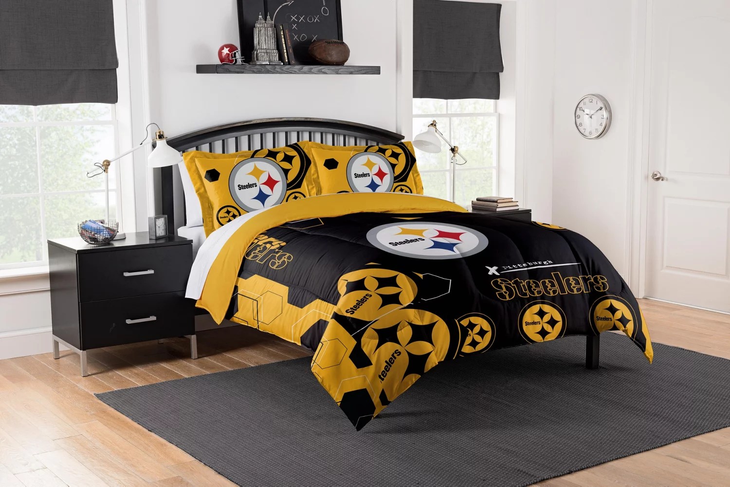 Pittsburgh Steelers Comforter Full Queen Northwest Pittsburgh Steelers Hexagon Full/Queen Comforter Set Academy
