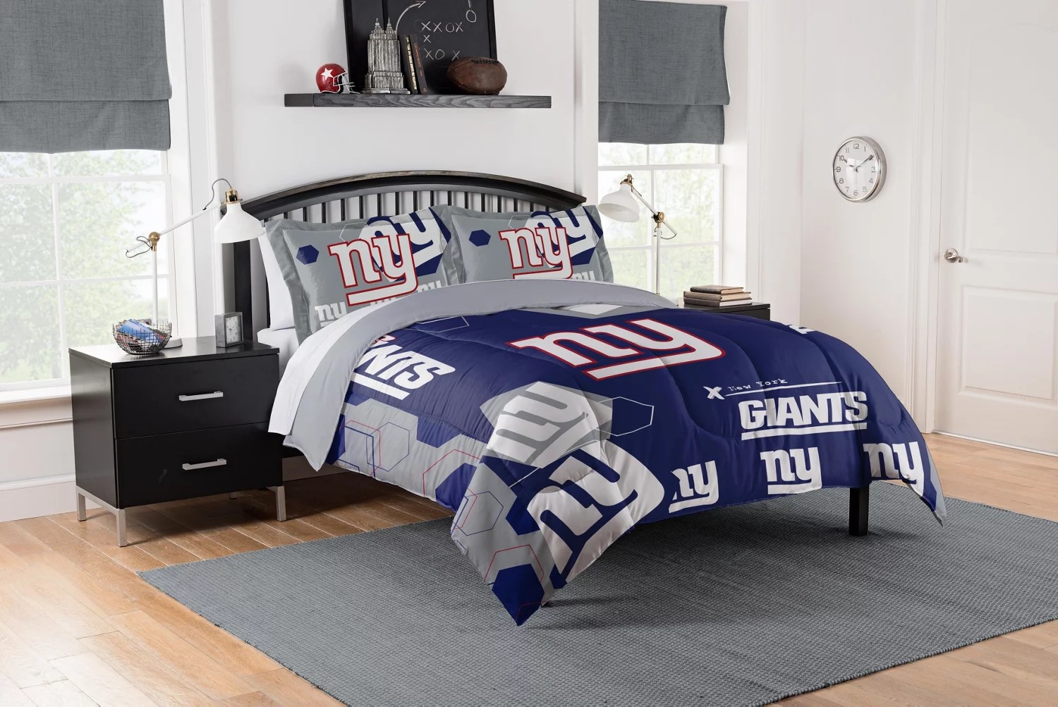Northwest New York Giants Hexagon Full/Queen Comforter Set Academy