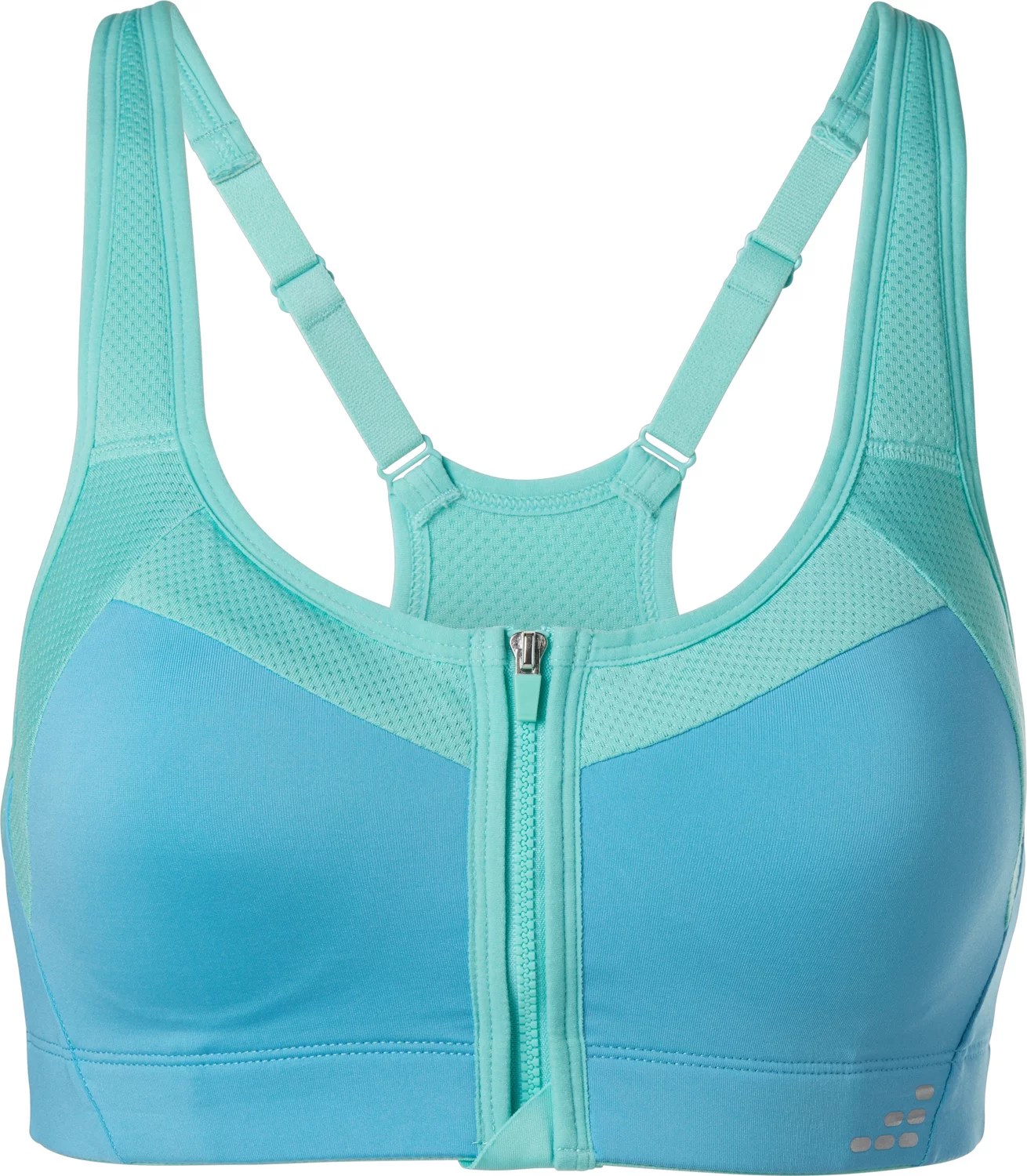 BCG Women's Colorblock ZipFront High Impact Sports Bra Academy