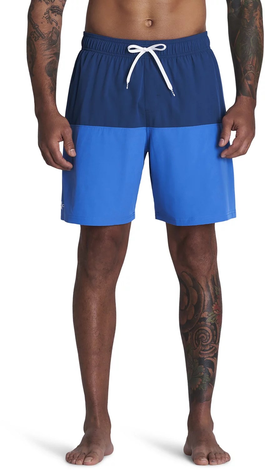 Under Armour Men's Harbor Heritage Colorblock Volley Shorts 7 in Academy