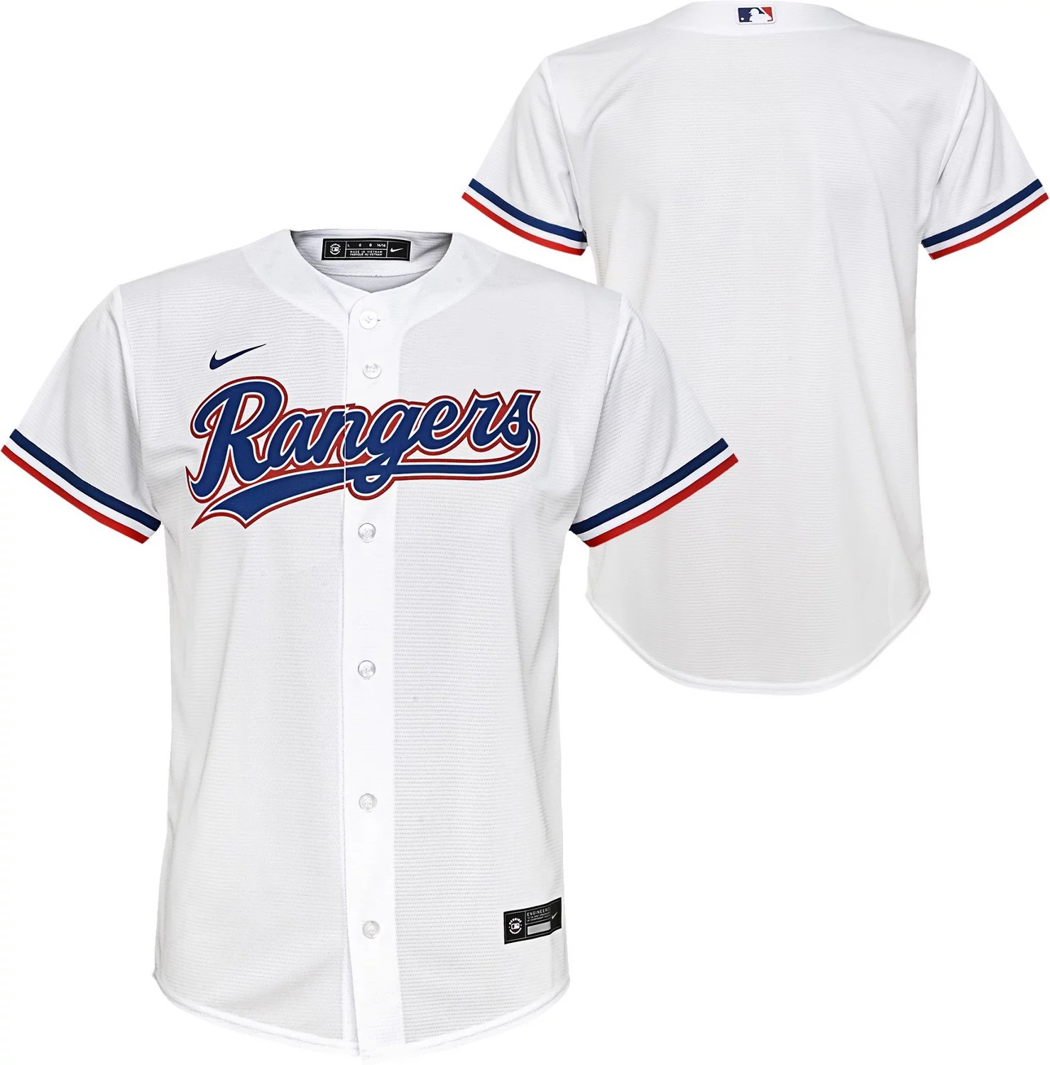 Nike Youth Texas Rangers Home Replica Jersey Academy