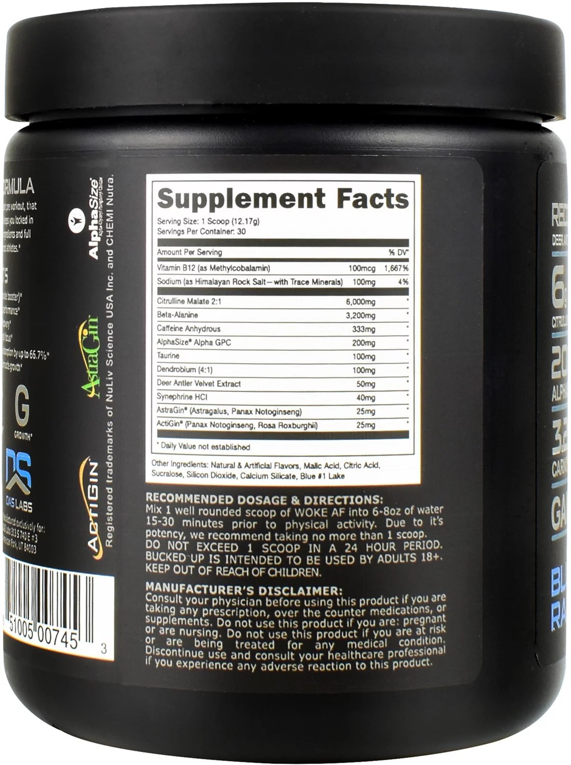 Bucked Up Woke AF PreWorkout Supplement Academy