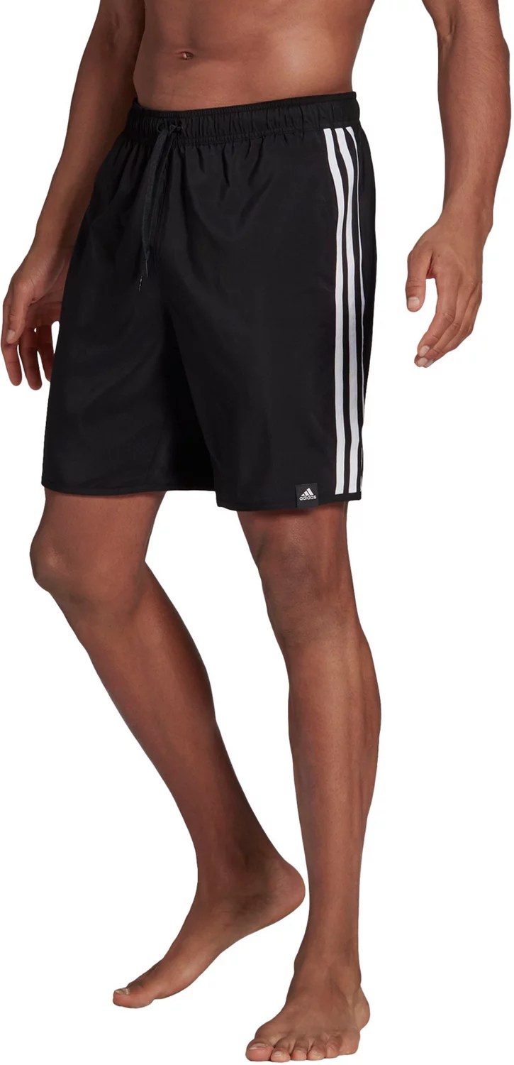 adidas Men's Classic Length 3Stripe Swim Shorts Academy