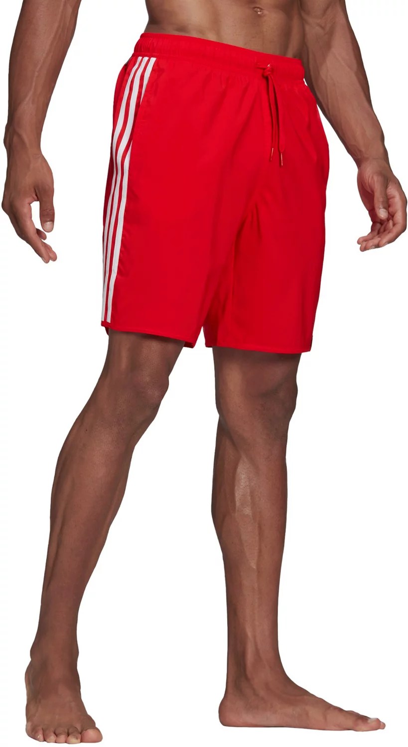 adidas Men's Classic Length 3Stripe Swim Shorts Academy