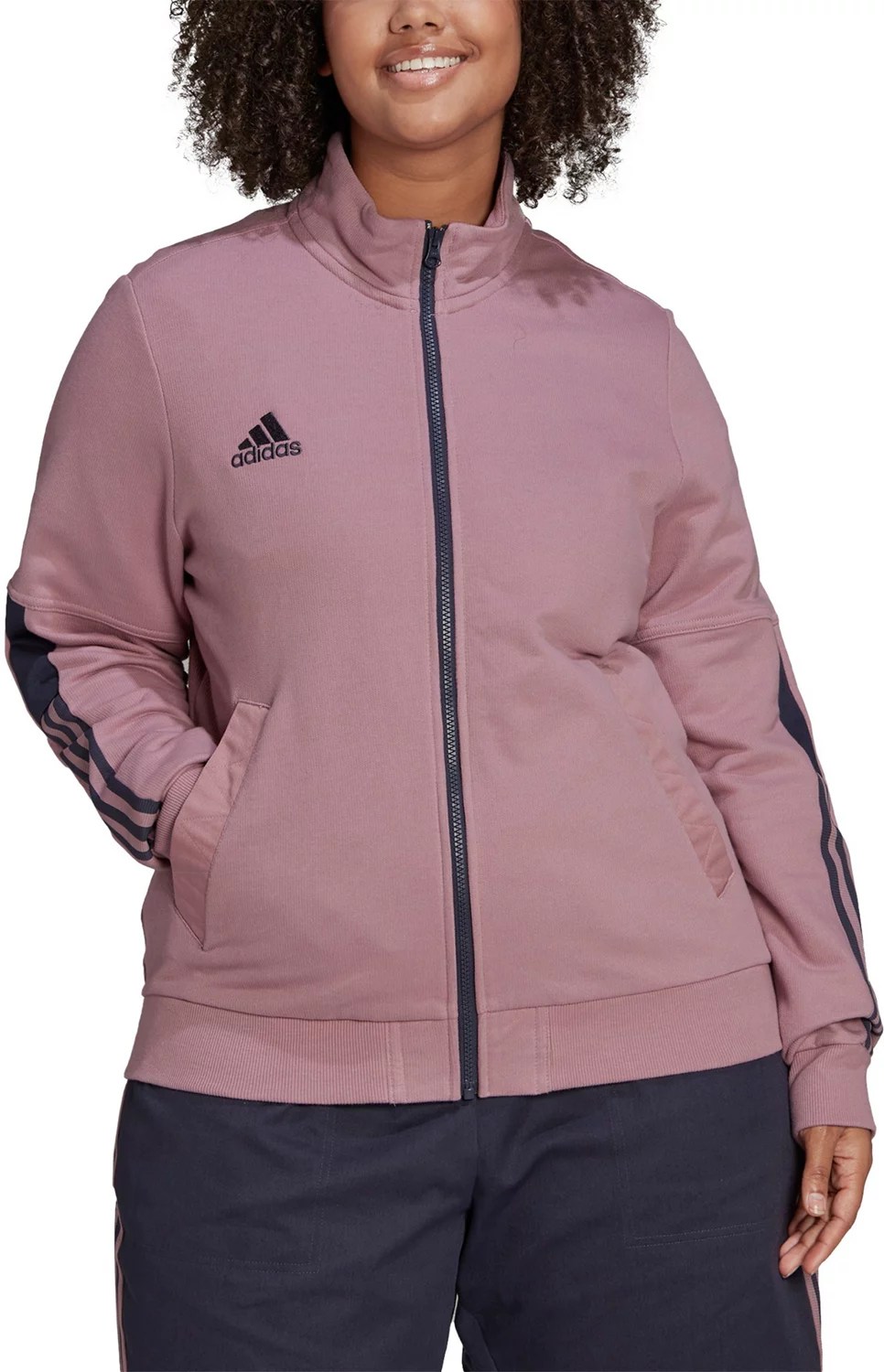 adidas Women's Tiro Plus Size Track Jacket Academy