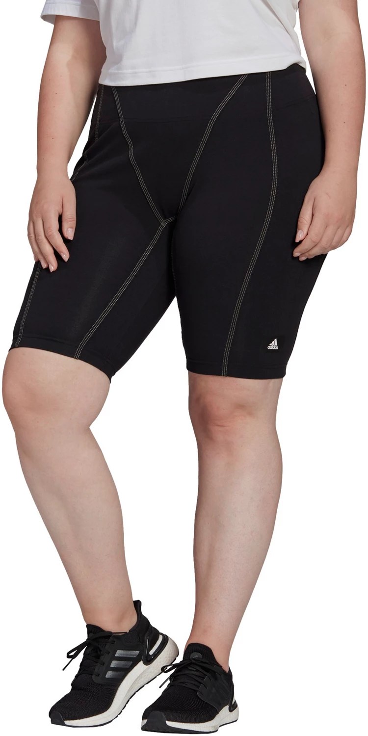 adidas Women's Superher Plus Size Bike Shorts Academy