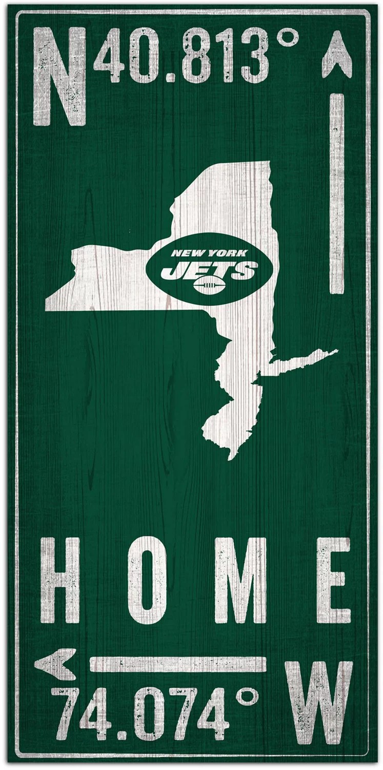 Fan Creations New York Jets Coordinate 6 in x 12 in Sign Academy