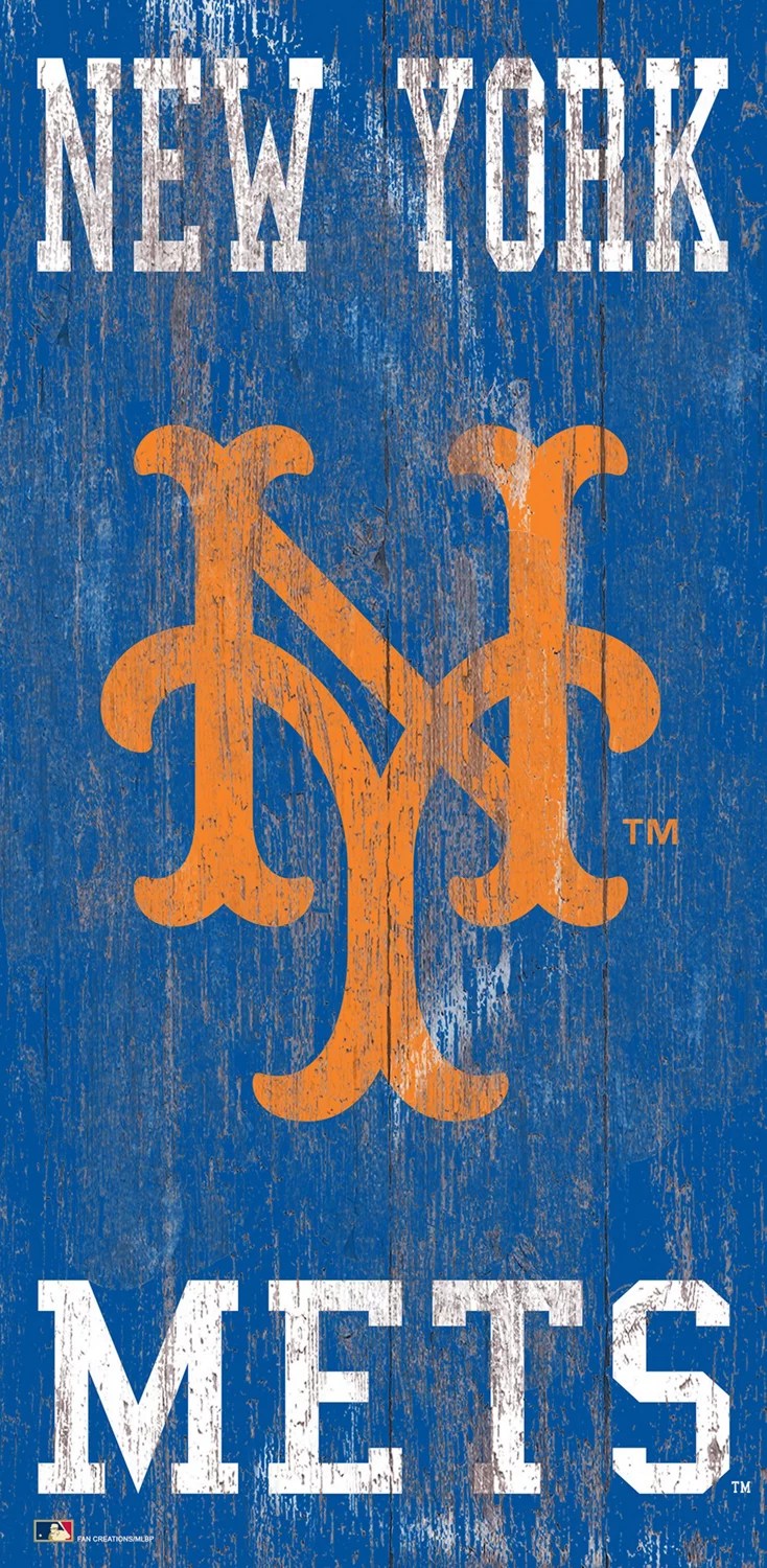 Fan Creations New York Mets 6 in x 12 in Heritage Logo Sign Academy