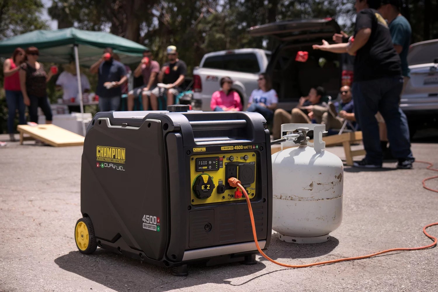 Champion 4,500Watt Portable Dual Fuel Inverter Generator with Quiet