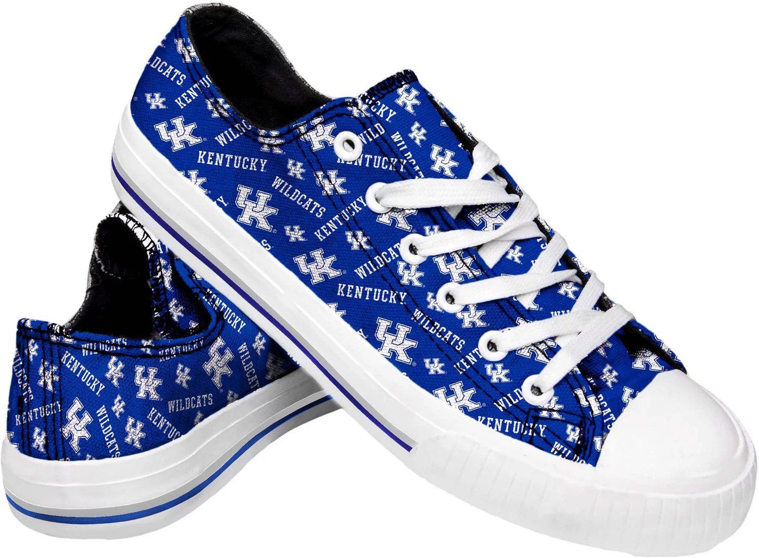 FOCO Women's University of Kentucky LowTop Repeat Print Canvas Shoes Academy